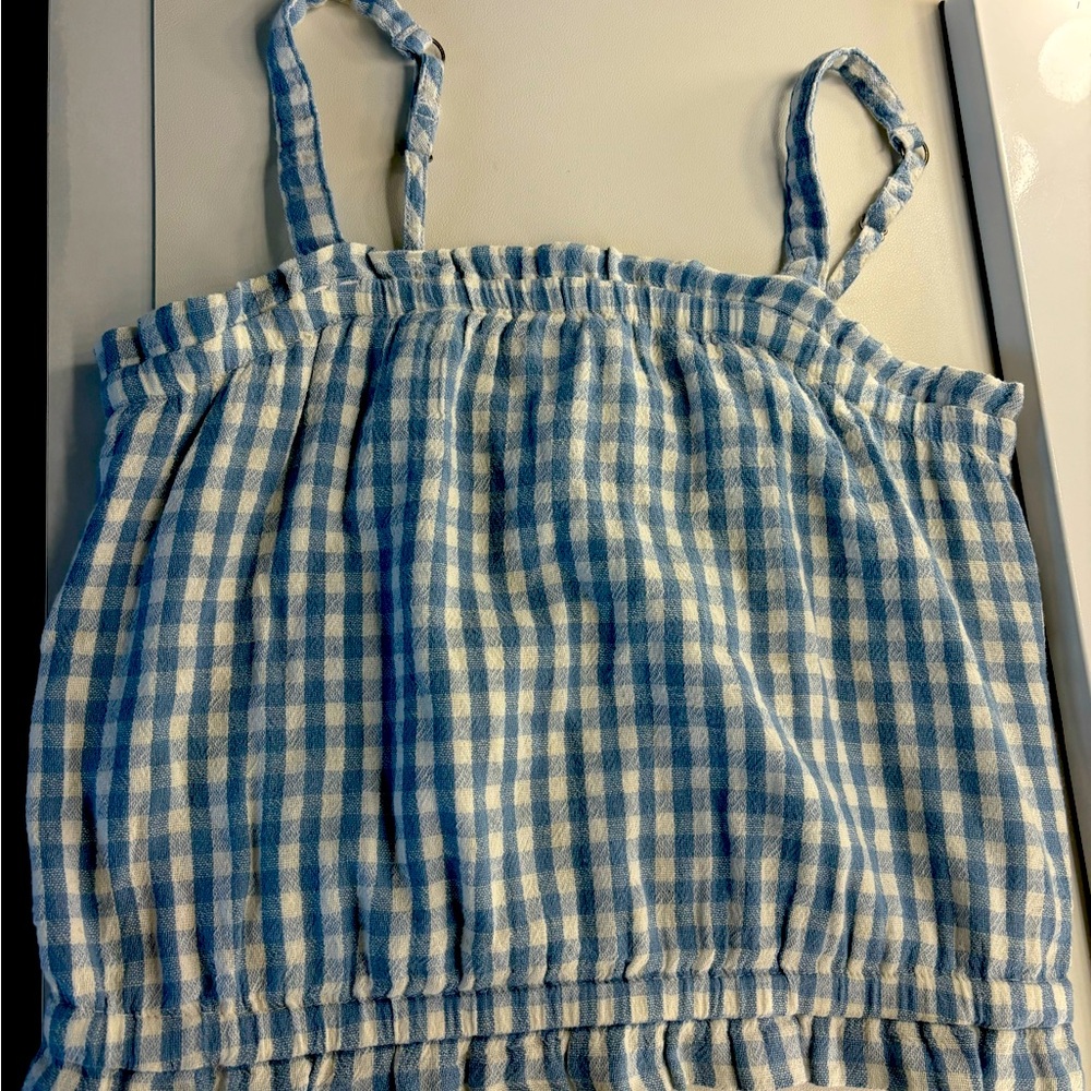 Abercrombie kids blue cropped top